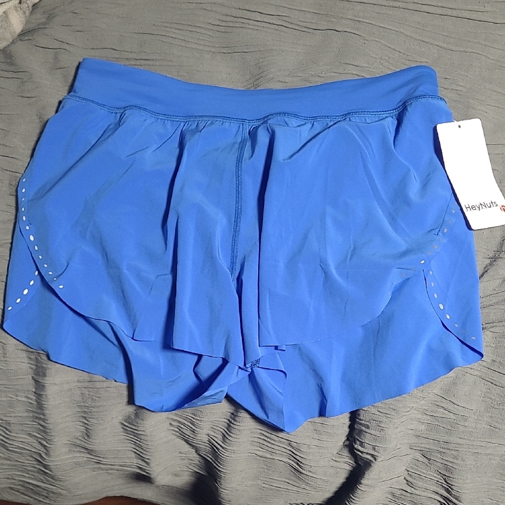 HeyNuts Women's Vibrant Blue Athletic Shorts